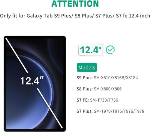 2Pc Tempered Glass Screen Protector Samsung Galaxy Tab S9 FE S9 FE+ S9 S9+ S8 S7 - Picture 8 of 19