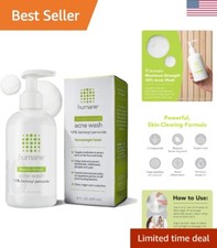 Maximum-Strength Acne Wash 10 Benzoyl Peroxide - Face  Body Treatment 8 Fl Oz