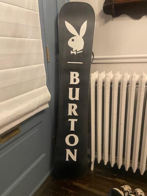 burton playboy snowboard and bindings certified process centerfold