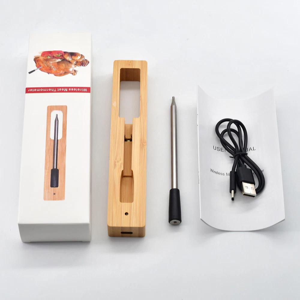 Smart Meat Thermometer with Bluetooth 165ft Wireless Range for The Oven Grill