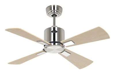 Smart Deckenventilator Fernbedienung DC Lüfter NEO 92cm Matt Chrom Ahorn Buche - Bild 1 von 4