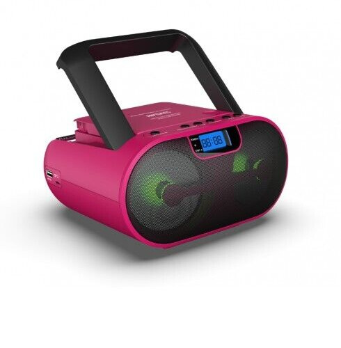 Boombox Portable Am/fm Boombox Mp3/cd Usb, Pink,ob