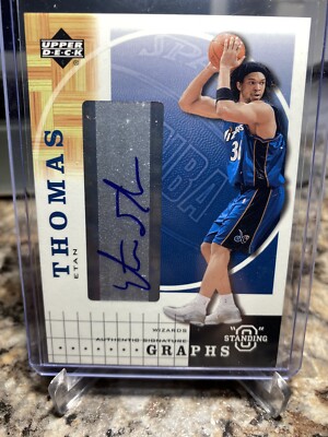2002-03 Upper Deck Stand O Graphs Thomas Ethan auto Wizards  