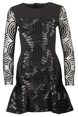 DAVID KOMA KLEID WOLLMISCHUNG VERZIERT UK 8