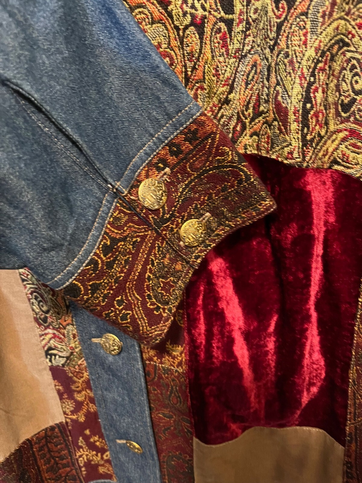 White Stag Plus Size Patchwork Denim Jacket 16W -… - image 7