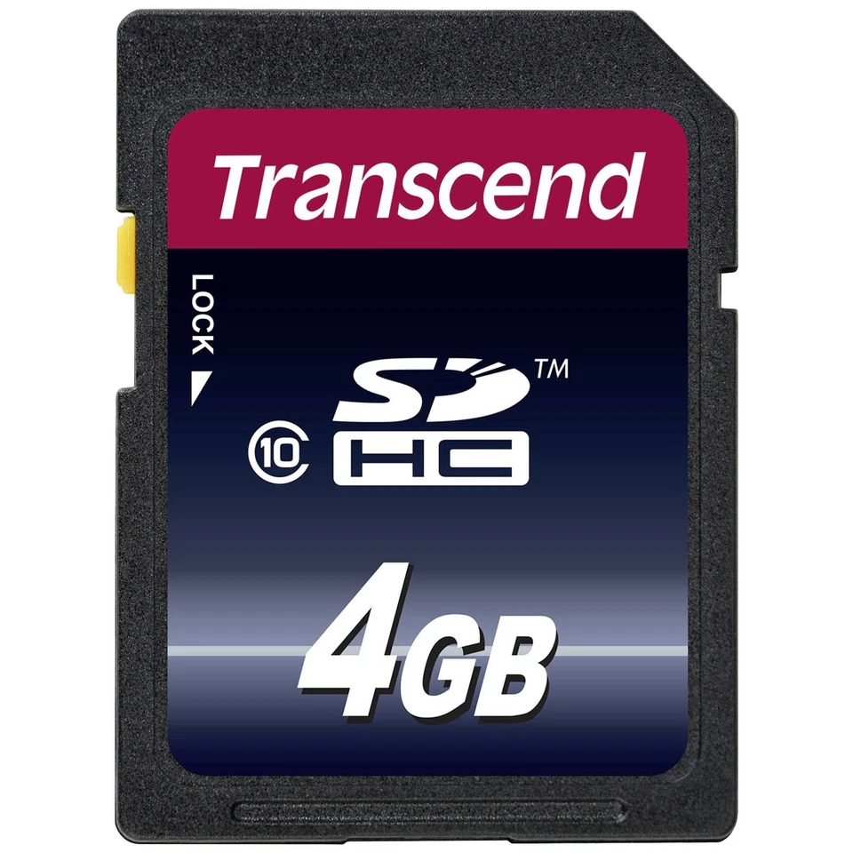 Transcend SD Card 4GB SD premium Speed 20MBs for Old PC Camera Video Games Car - Image 2 of 2