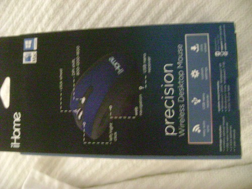 NIB IHOME Wireless Desktop USB Optical Blue Mouse-Nano Sync- 2IHMS0635N1G7 - 第 3/4 張圖片