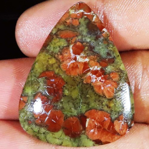 Cabochon D'obsidienne Toile D'araignée De 61.38 Carats - Poire Bleu Clair/foncé