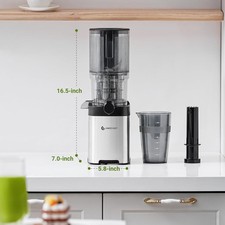 Cold Press Juicer, 5.4" Juicer Machines with Large Feed Chute for Whole Fruit...