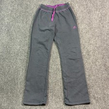 Adidas Women's Gray Sweatpants Size Small Pink Drawstring Performance 2007