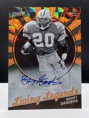 2023 Panini Prestige Living Legends #LL-4 Barry Sanders Auto 3/5 SSP Lions