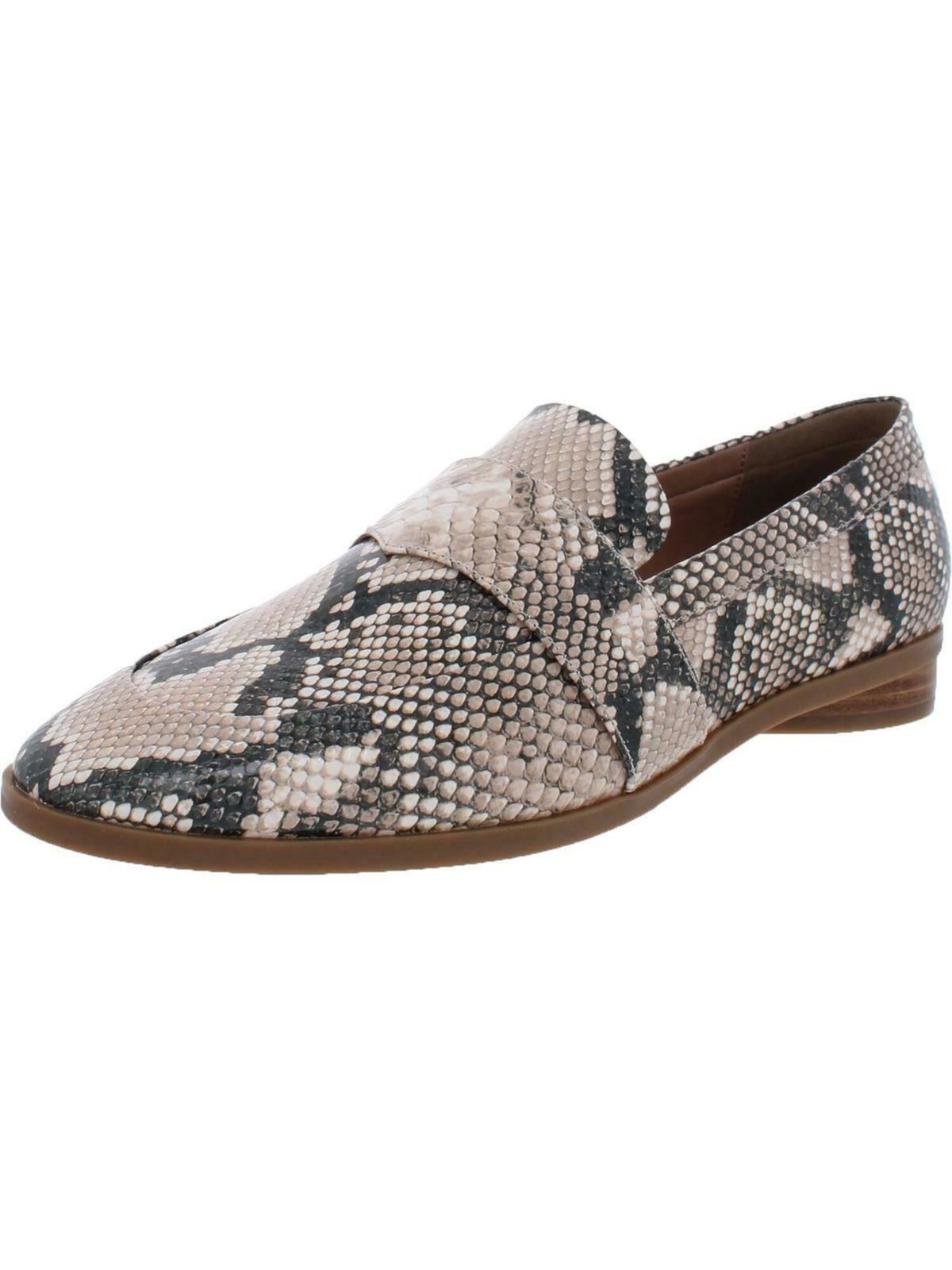AEROSOLES Womens Beige Round Toe Slip On Leather Dress Loafers Shoes 6.5