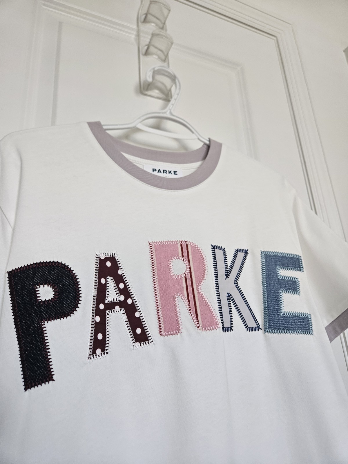 NEW Parke Patchwork Vday Varsity T-Shirt SOLD OUT Size L/XL image 6