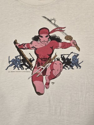 Vintage Elektra 1986 Marvel Comics Frank Miller Warrior Anime T Shirt Men's XL