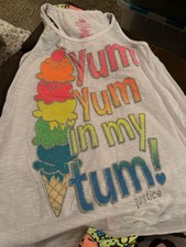 Girls Justice Tank Top And Capri Pjs Set NWOT Size 12