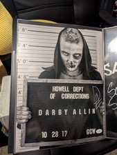 Darby Allin AEW Signed Metallic 11x14 JSA Certified