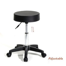 360 Degree Rotation Salon Stool with Rolling Wheels Hydraulic Height Adjustment