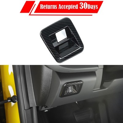 Carbon Fiber Head Light Switch Button Panel Cover For Chevrolet Camaro 2017+