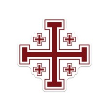 Jerusalem Cross Sticker Decal
