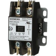 1pc SIEMENS 45EG10AJA Definite Purpose Contactor, 1-Pole w/Shunt, 30A, 24VA