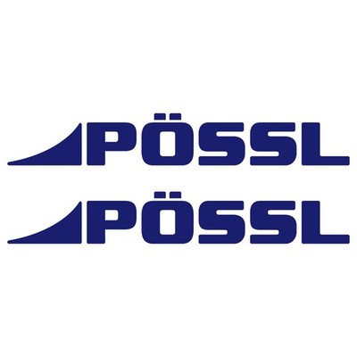 2 x PÖSSL 70cm x 10,7cm aufkleber sticker wohnmobil camper wohnwagen caravan