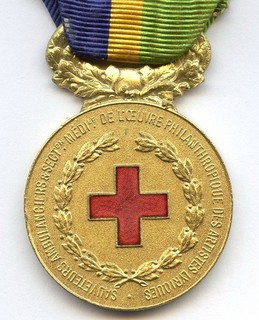 Medaglia Premio Francia Soccorritori Paramedici Croce Rossa Savetage 28mm 12gr!!!