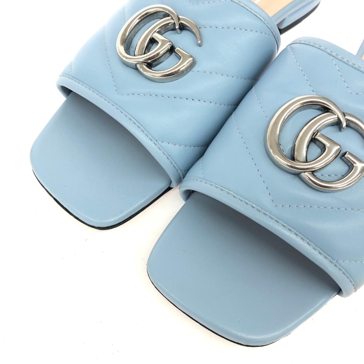 GUCCI sandals in Listed size: 36 GG Marmont Blue Ladies thumbnail 8