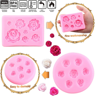 32 Cavity Roses Flower Fondant Candy Silikon blätter Form für Sugar craft Cake D