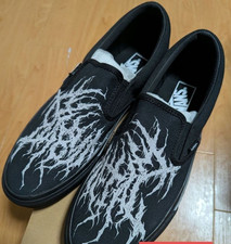   VANS  BABYMETAL  Slip-On Black White 702999-0001 Men'   US Sizes Available Men