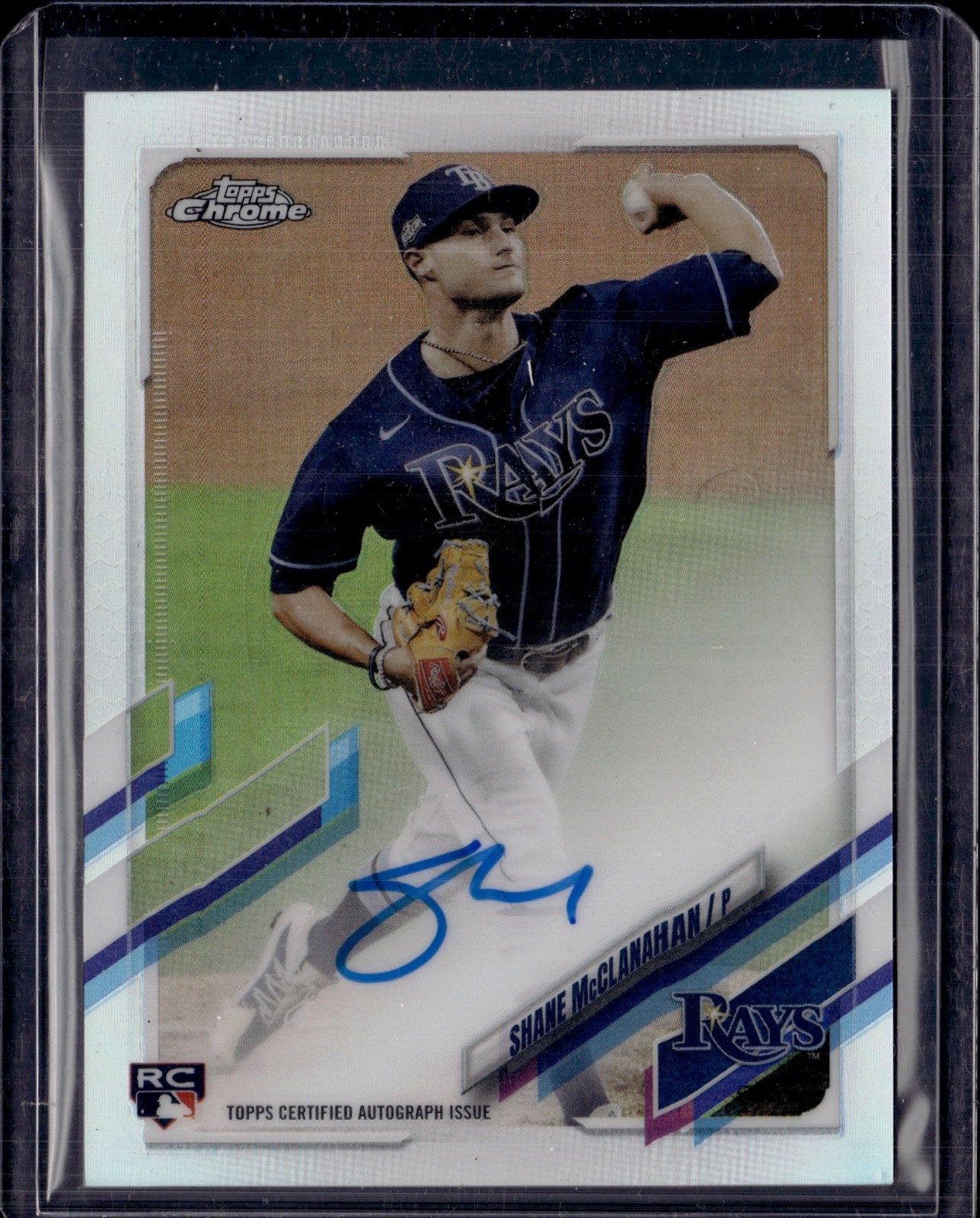 2021 Topps Chrome Shane McClanahan Refractor Rookie Auto 394/499