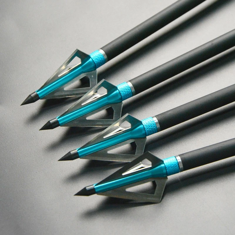 6/12X puntas de flecha puntas de caza hoja puntas caja tiro con arco arco pernos caza - Imagen 2 de 4