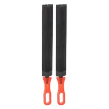 2pcs Taper Files 8" Bearing Steel 285x30mm Hand Rasp File W Red Plastic Handle