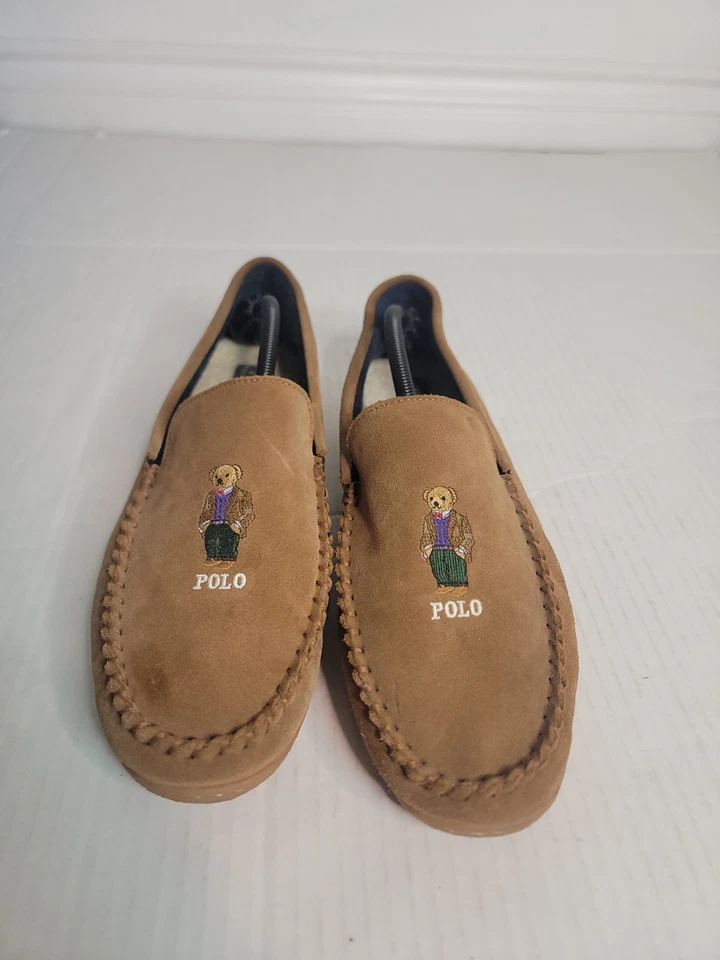 Туфли мужские Ralph Lauren Polo размер 13 Brenan Maddison с медвежьей подкладкой мокасины коричневые - Изображение 2 из 4