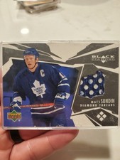 upper deck black diamond Mats Sundin diamond threads, unique mesh jersey patch