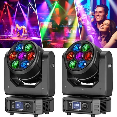 2Stk. Wash Zoom Moving Head 7x70W Beam Strahl Spotlicht DMX DJ Disco Bühnenlicht - Bild 1 von 4