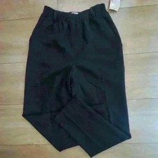 Koret vintage pants 8 NWT 100 merino wool black tapered elastic waist lined