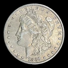 1887 Morgan Silver Dollar, XF+