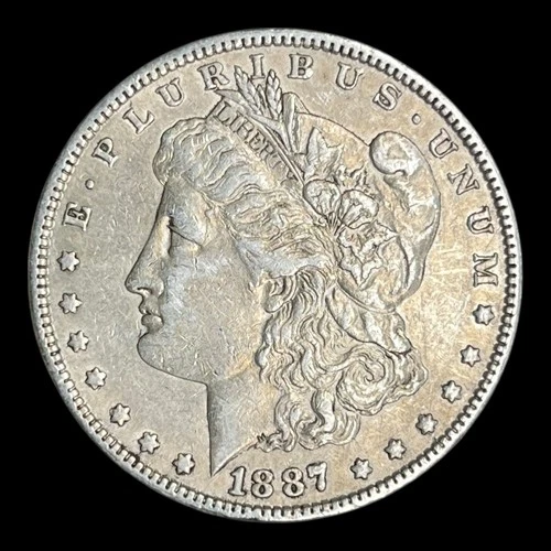 1887 Morgan Silver Dollar, XF+