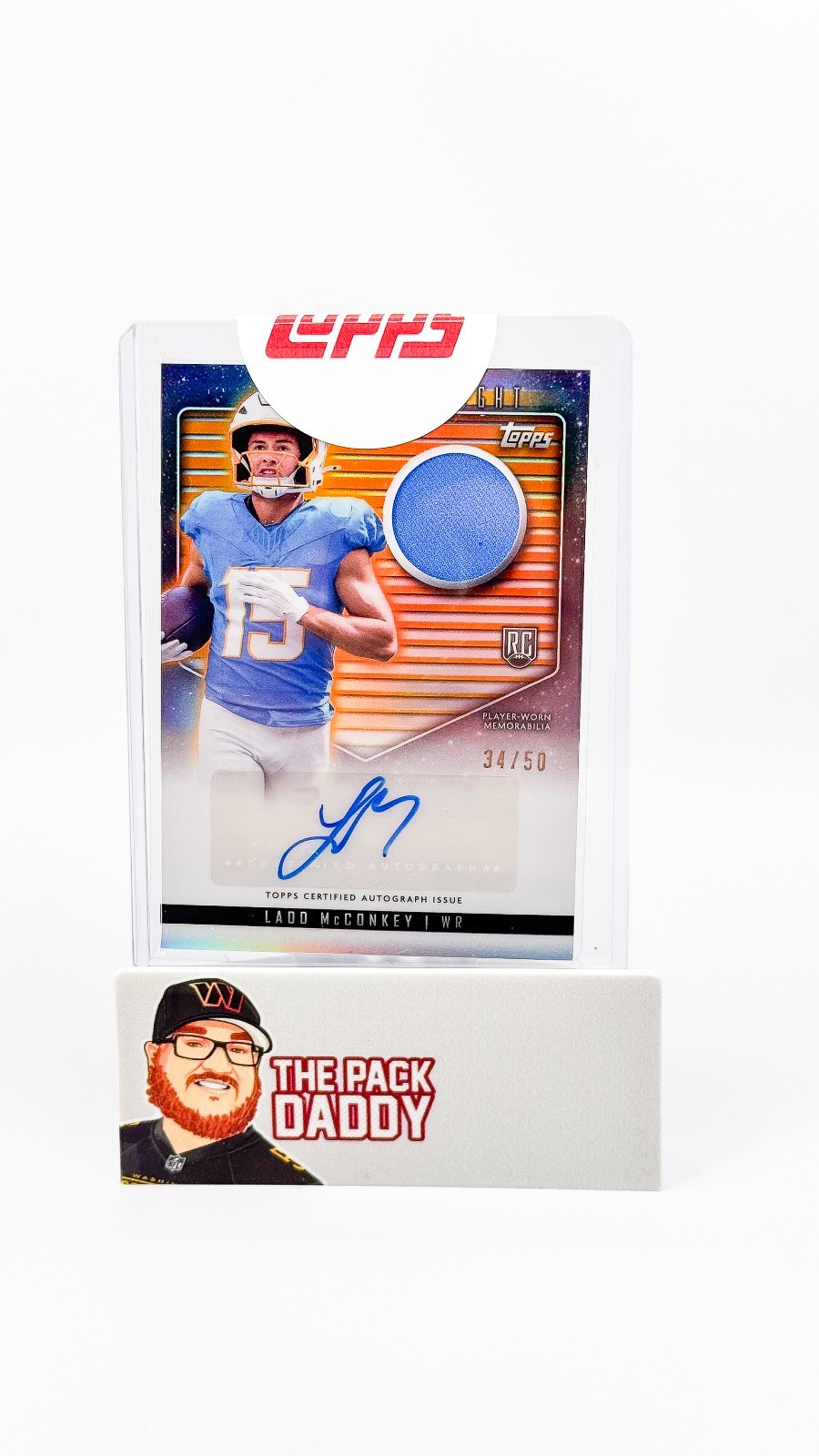 🔥 2024 Topps Midnight - Rookie Jersey Auto Ladd McConkey Summer Solstice /50 🔥