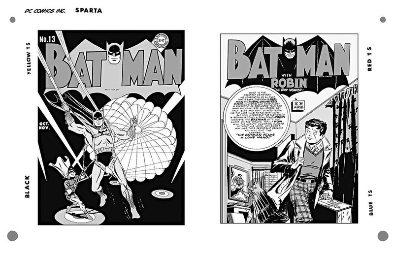 Jerry Robinson Batman #13 Cover & Pg 1 Rare Large Production Art Mono
