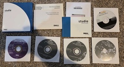 BRAND NEW DELL Drivers & Utilities Reinstall CD Studio 1555 w/Manuals - Vista 64