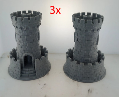 6 castle brick towers 28mm terrain FAST SHIP|Alternate Wargaming Miniature