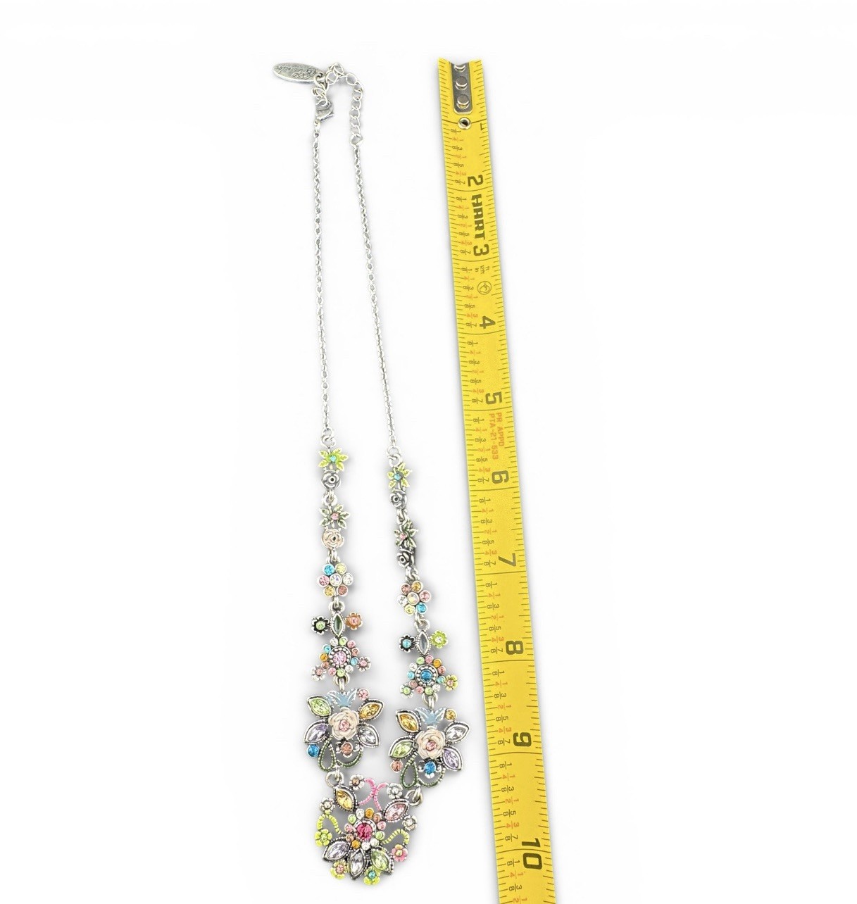 Pretty Plunder Signed Silver Tone Multicolor Enam… - image 7