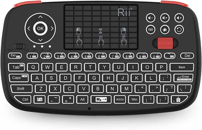 (Upgrade)  I4 Mini Bluetooth Keyboard with Touchpad, Blacklit Portable Wireless