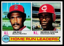 1979 Topps SET-BREAK #2 1978 Home Run Leaders (Jim Rice / Foster) EX or Better