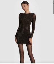 Alice + Olivia DELORA EMBELLISHED MINI DRESS Size 0 New MSRP $695