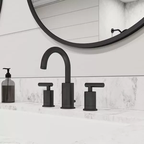 Pfister Contempra 浴室水槽龙头,8 英寸宽双手柄 3 孔 LG49NC1B — 第 2/4 张图片