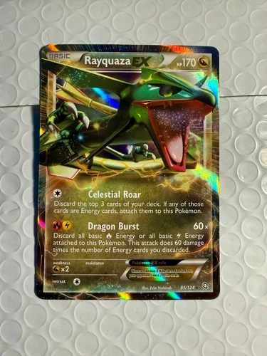Rayquaza EX 85/124 Dragons Exalted Holo Pokemon Card