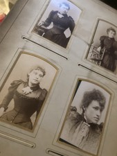 Antique Victorian Photograph Album 40 plus original photos