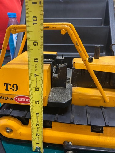 Bulldozer Mighty Tonka T-9 1968 vintage acero prensado ¡Muy bonito! Difícil de encontrar raro - Imagen 11 de 12